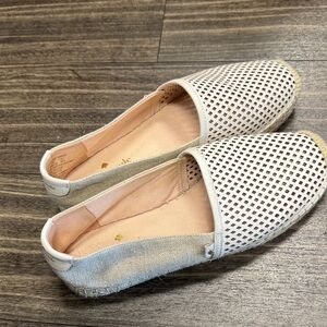 Kate Spade White and Tan Espadrilles